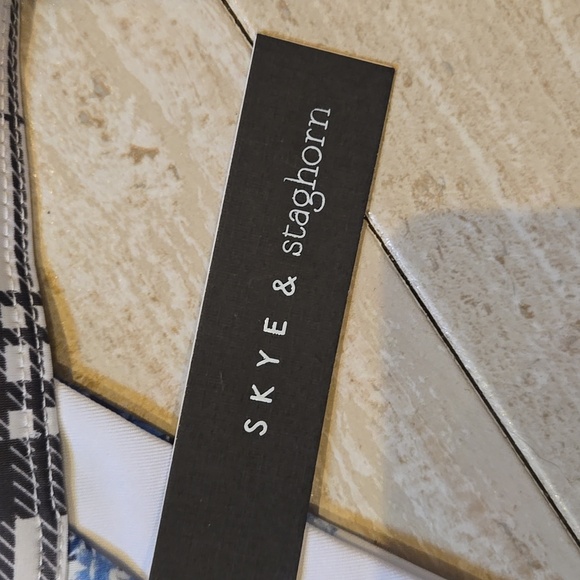 NWT Skye & Staghorn White/Blue Floral Double Criss-Cross Strap Bikini Bottoms - Picture 2 of 10